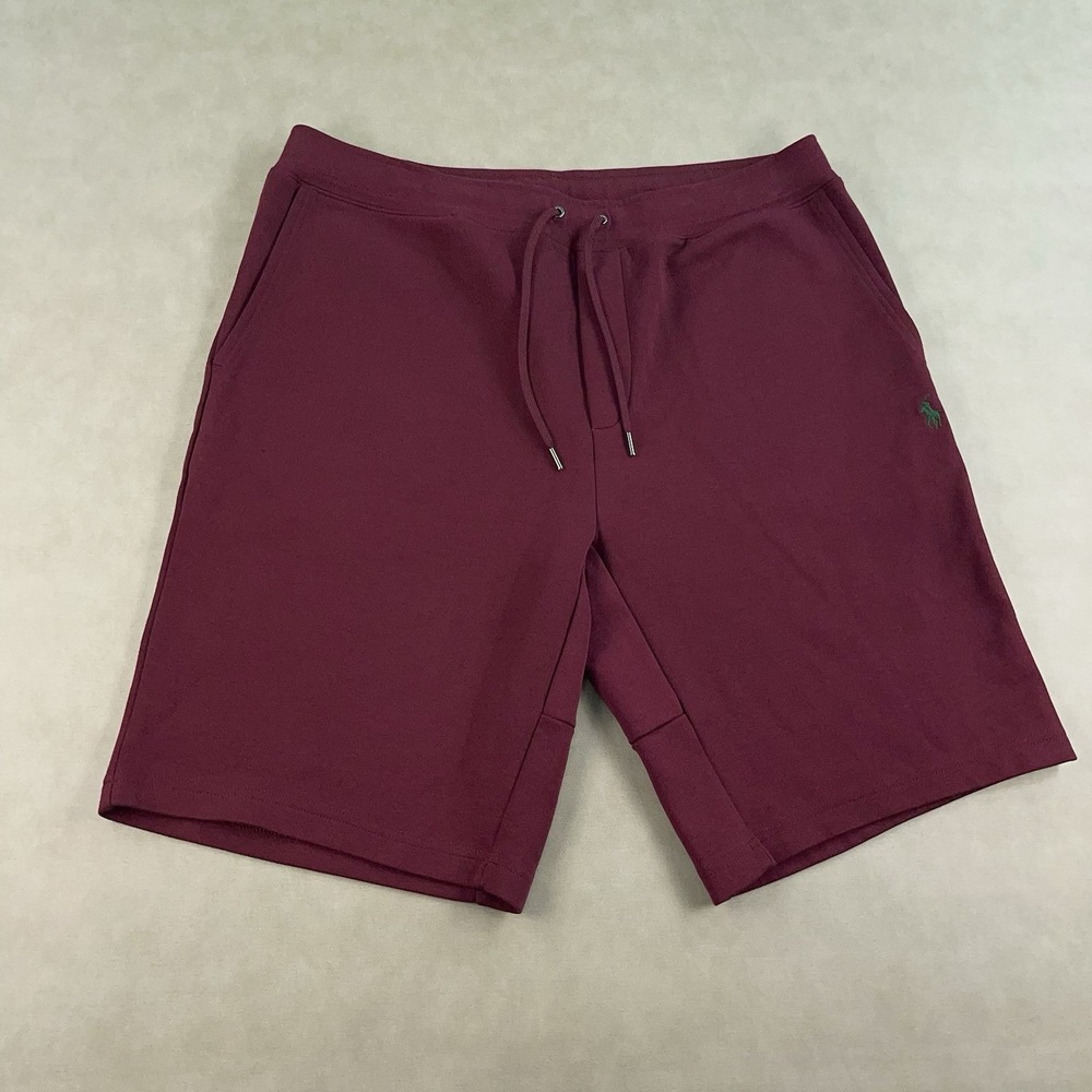 Polo Ralph Lauren Sweat Shorts Mens XL Burgundy Fleece Drawstring Pony Logo